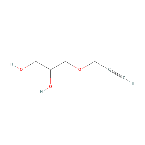 3-Prop-2-ynoxypropane-1,2-diol (CAS: 13580-38-6) - Chemical Structure and Molecular Formula 