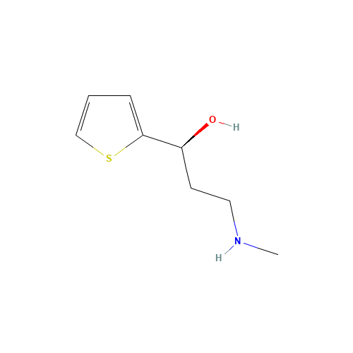 3-Methylamino-1-(2-thienyl)-1-propanol (CAS: 116539-55-0) - Chemical Structure and Molecular Formula 