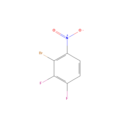 2-Bromo-3,4-Difluoronitrobenzene (CAS: 350699-92-2) - Chemical Structure and Molecular Formula 