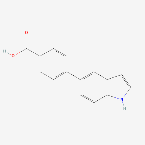 4-(5'-INDOLE)BENZOIC ACID (CAS: 886363-18-4) - Chemical Structure and Molecular Formula 