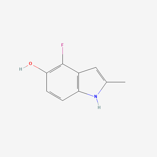 4-Fluoro-5-hydroxy-2-methylindole (CAS: 288385-88-6) - Chemical Structure and Molecular Formula 