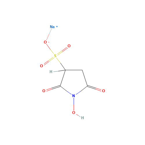 N-Hydroxysulfosuccinimide sodium salt (CAS: 106627-54-7) - Chemical Structure and Molecular Formula 