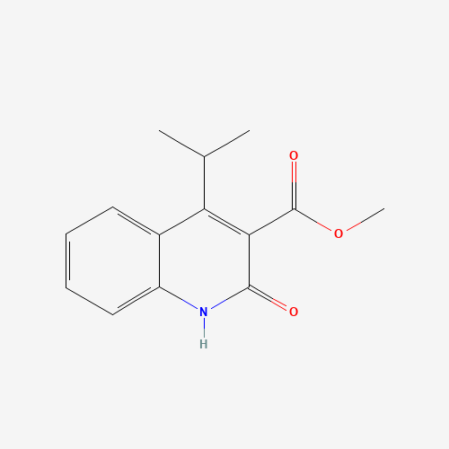 2-HYDROXY-4-ISOPROPYL-3-QUINOLINE CARBOXYLIC ACID METHYL ESTER (CAS: 672310-22-4) - Chemical Structure and Molecular Formula 