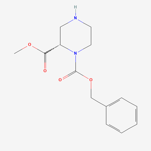 (S)-1-N-CBZ-PIPERAZINE-2-CARBOXYLIC ACID METHYL ESTER (CAS: 314741-63-4) - Chemical Structure and Molecular Formula 