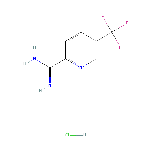 5-TRIFLUOROMETHYL-PYRIDINE-2-CARBOXAMIDINE HCL (CAS: 175277-48-2) - Chemical Structure and Molecular Formula 