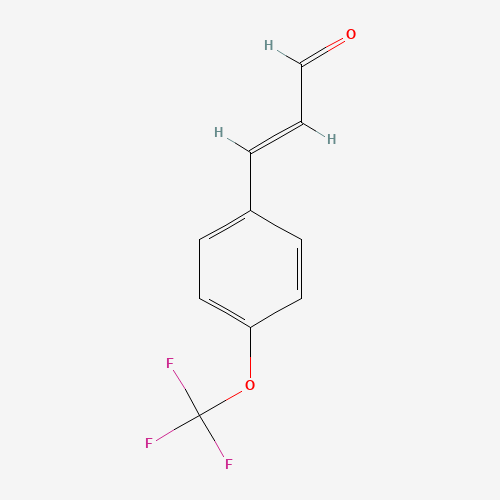 4-(TRIFLUOROMETHOXY)CINNAMIC ALDEHYDE (CAS: 183800-94-4) - Chemical Structure and Molecular Formula 