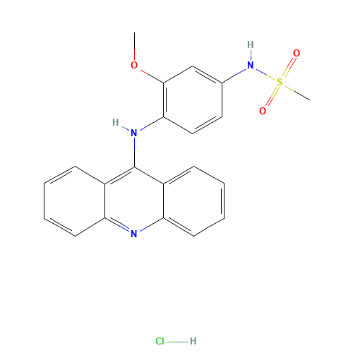 Amsacrine hydrochloride (CAS: 54301-15-4) - Chemical Structure and Molecular Formula 