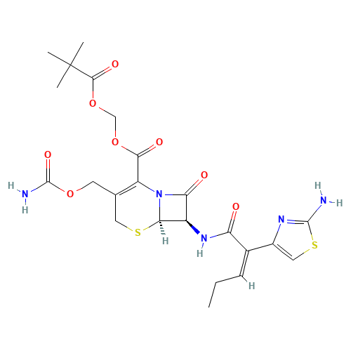 Cefcapene pivoxil (CAS: 105889-45-0) - Chemical Structure and Molecular Formula 
