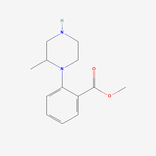 methyl 2-(2-methylpiperazin-1-yl)benzoate (CAS: 1131622-61-1) - Chemical Structure and Molecular Formula 
