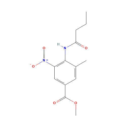 Methyl 4-(butyrylamino)-3-methyl-5-nitrobenzoate (CAS: 152628-01-8) - Related Chemical Product