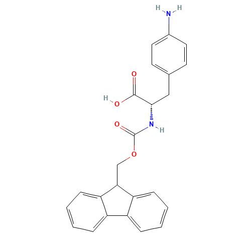 Fmoc-4-Amino-L-phenylalanine (CAS: 95753-56-3) - Chemical Structure and Molecular Formula 