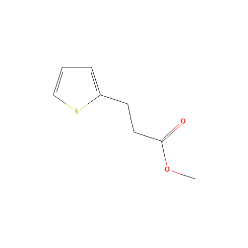 Methyl-3-(2-thienyl)=propionate (CAS: 16862-05-8) - Chemical Structure and Molecular Formula 