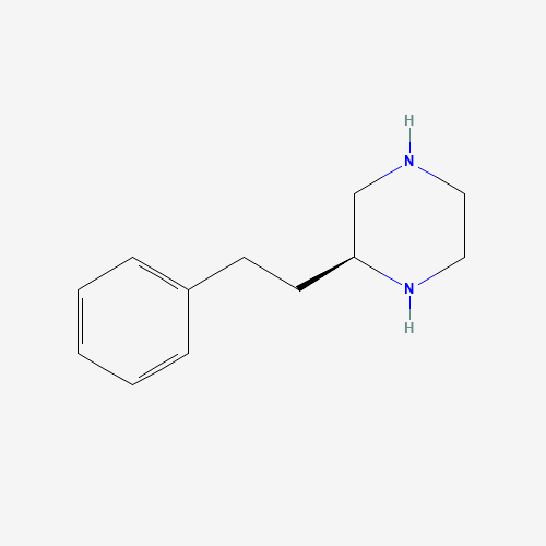 Piperazine,2-(2-phenylethyl)-,(2S)-(9CI) (CAS: 612502-28-0) - Chemical Structure and Molecular Formula 