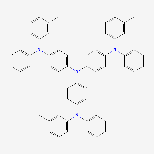 4,4',4''-Tris(N-3-methylphenyl-N-phenylamino)triphenylamine (CAS: 124729-98-2) - Chemical Structure and Molecular Formula 