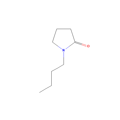 1-Butylpyrrolidin-2-one (CAS: 3470-98-2) - Chemical Structure and Molecular Formula 