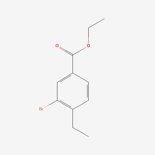 ethyl 3-bromo-4-ethylbenzoate chemical structure ethyl 3-bromo-4-ethylbenzoate (CAS: 1131615-08-1) - Chemical Structure and Molecular Formula