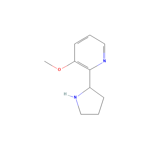 3-methoxy-2-(pyrrolidin-2-yl)pyridine hydrochloride (CAS: 1150617-89-2) - Chemical Structure and Molecular Formula 