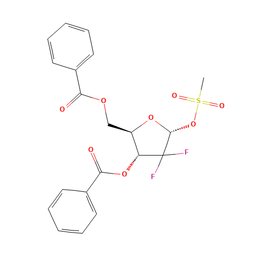 3,5-Bis(benzoyl)-1-methanesulfonyloxy-2-deoxy-2,2-difluororibose (CAS: 134877-43-3) - Related Chemical Product