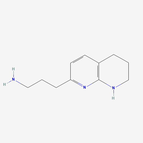 5,6,7,8-TETRAHYDRO-1,8-NAPHTHYRIDIN-2-PROPYLAMINE (CAS: 206989-41-5) - Chemical Structure and Molecular Formula 
