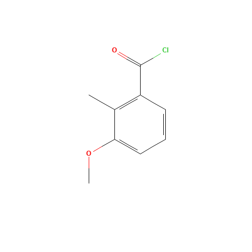 2-Methyl-3-methoxybenzoyl chloride (CAS: 24487-91-0) - Chemical Structure and Molecular Formula 