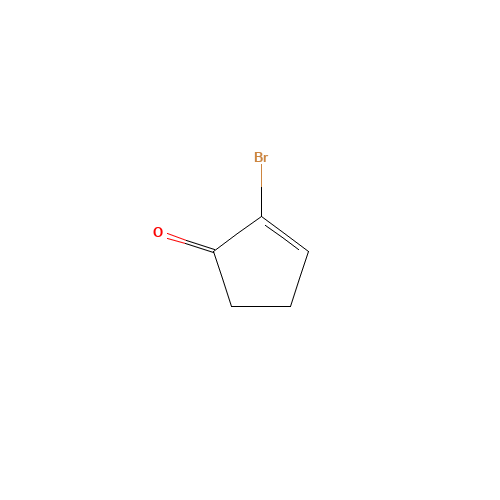 2-Bromo-2-cyclopentenone (CAS: 10481-34-2) - Chemical Structure and Molecular Formula 