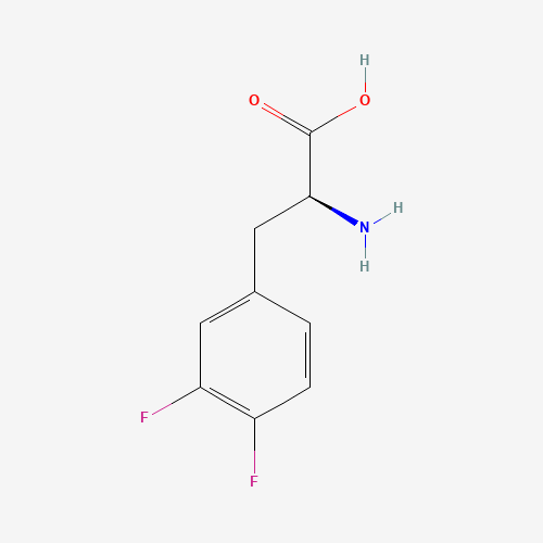 L-3,4-DIFLUOROPHENYLALANINE (CAS: 31105-90-5) - Chemical Structure and Molecular Formula 