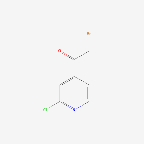 2-Bromo-1-(2-chloropyridin-4-yl)ethanone (CAS: 23794-16-3) - Chemical Structure and Molecular Formula 