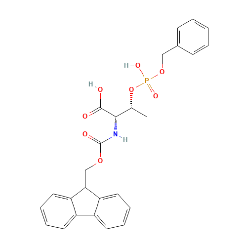 Fmoc-O-(benzylphospho)-L-threonine (CAS: 175291-56-2) - Chemical Structure and Molecular Formula 