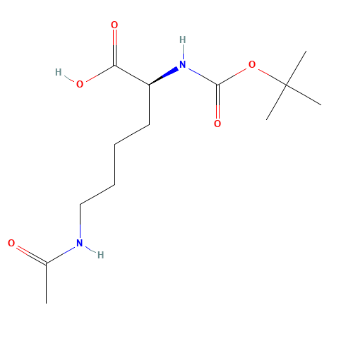 BOC-LYS(AC)-OH (CAS: 6404-26-8) - Chemical Structure and Molecular Formula 