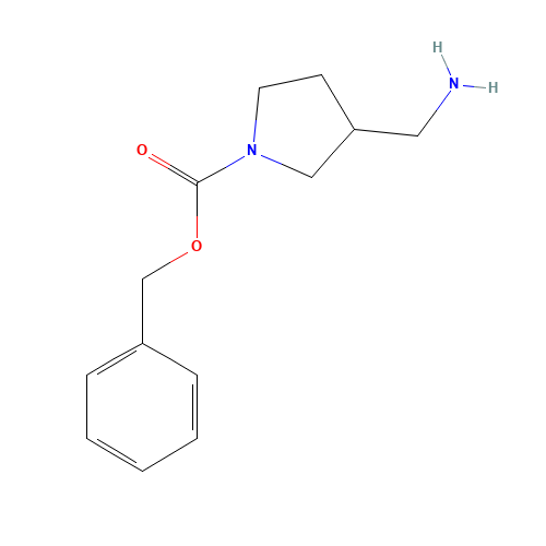 3-AMINOMETHYL-PYRROLIDINE-1-CARBOXYLIC ACID BENZYL ESTER (CAS: 315717-77-2) - Chemical Structure and Molecular Formula 