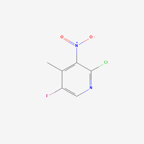 2-CHLORO-5-FLUORO-3-NITRO-4-PICOLINE (CAS: 1003711-51-0) - Chemical Structure and Molecular Formula 