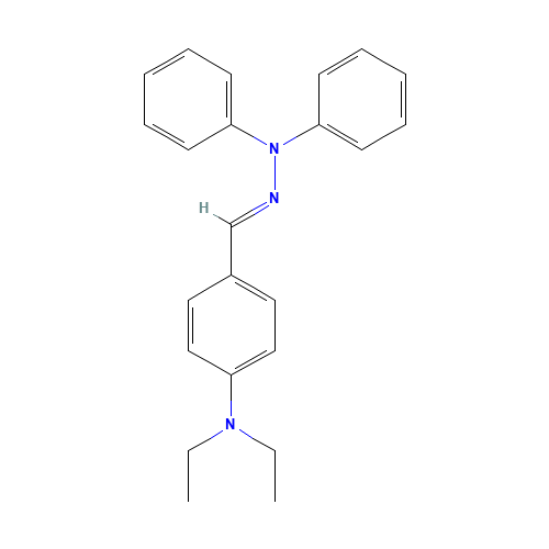 4-(Diethylamino)benzaldehyde diphenylhydrazone (CAS: 125948-64-3) - Chemical Structure and Molecular Formula 