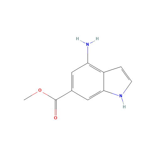 METHYL 4-AMINO-6-INDOLECARBOXYLATE (CAS: 121561-15-7) - Chemical Structure and Molecular Formula 