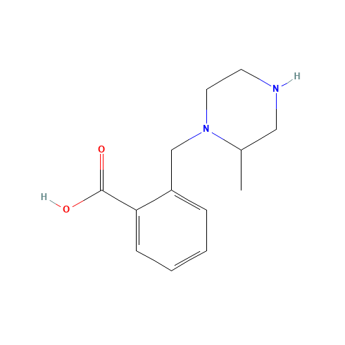 1-(2-carboxyphenyl methyl)-2-methyl piperazine (CAS: 1131623-05-6) - Chemical Structure and Molecular Formula 