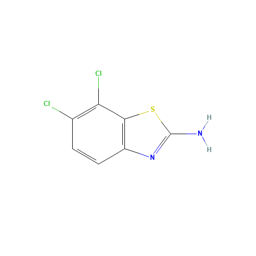 2-AMINO-5,6-DICHLOROBENZOTHIAZOLE (CAS: 25150-27-0) - Chemical Structure and Molecular Formula 