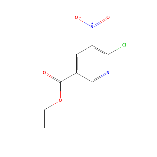 Ethyl 6-chloro-5-nitro-3-pyridinecarboxylate (CAS: 171876-22-5) - Chemical Structure and Molecular Formula 