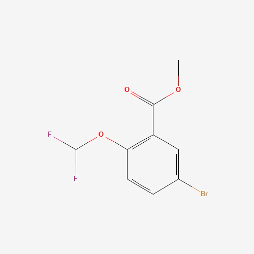 methyl 5-bromo-2-(difluoromethoxy)benzoate (CAS: 1131587-78-4) - Chemical Structure and Molecular Formula 