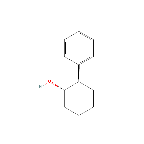 (1S,2R)-(+)-TRANS-2-PHENYL-1-CYCLOHEXANOL (CAS: 34281-92-0) - Chemical Structure and Molecular Formula 
