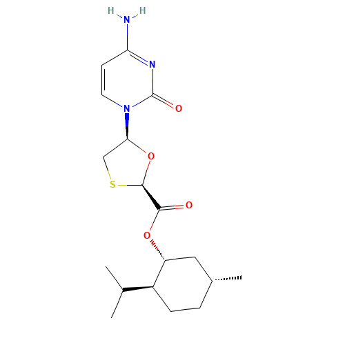 (1R,2S,5R)-Menthyl-(2R,5S)-5-(4-amino-2-oxo-2H-pyrimidin-1-yl)-[1,3]oxathiolane-2-carboxylic acid (CAS: 147027-10-9) - Related Chemical Product