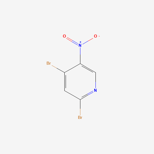 2,4-DIBROMO-5-NITROPYRIDINE (CAS: 4487-57-4) - Chemical Structure and Molecular Formula 