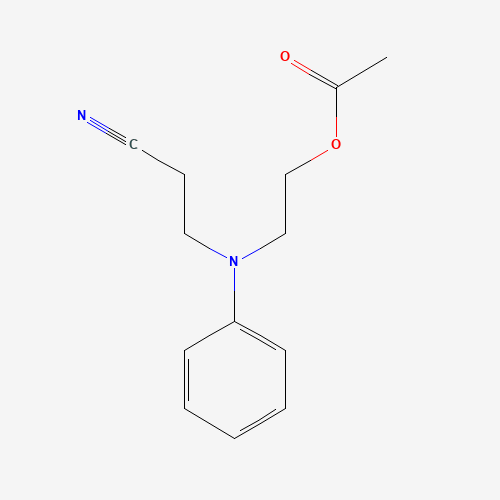2-[N-(2-Cyanoethyl)anilino]ethyl acetate (CAS: 22031-33-0) - Chemical Structure and Molecular Formula 