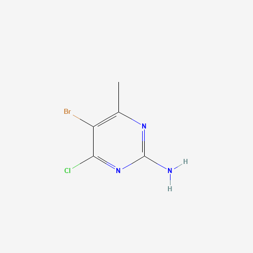2-PYRIMIDINAMINE,5-BROMO-4-CHLORO-6-METHYL- (CAS: 6314-12-1) - Chemical Structure and Molecular Formula 
