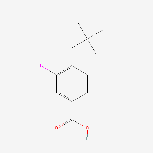 3-iodo-4-neopentylbenzoic acid (CAS: 1131588-20-9) - Chemical Structure and Molecular Formula 