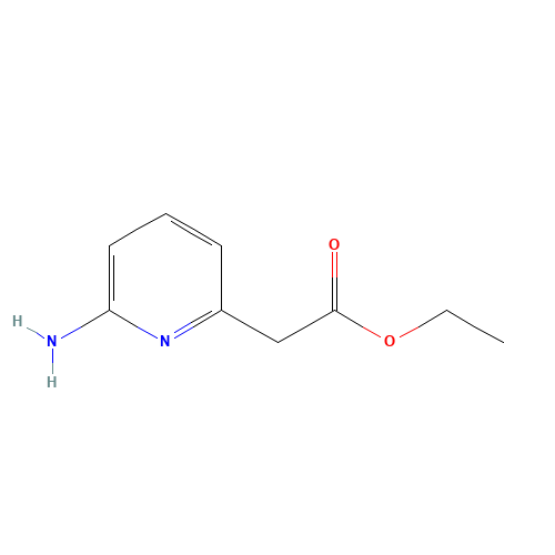 Ethyl (6-aminopyridin-2-yl)acetate (CAS: 71469-82-4) - Chemical Structure and Molecular Formula 
