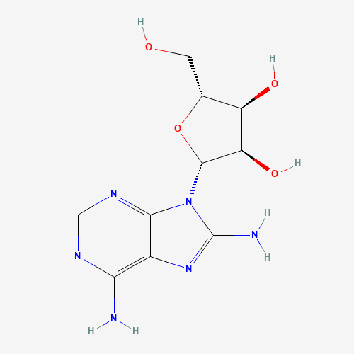 8-AMINOADENOSINE (CAS: 3868-33-5) - Chemical Structure and Molecular Formula 