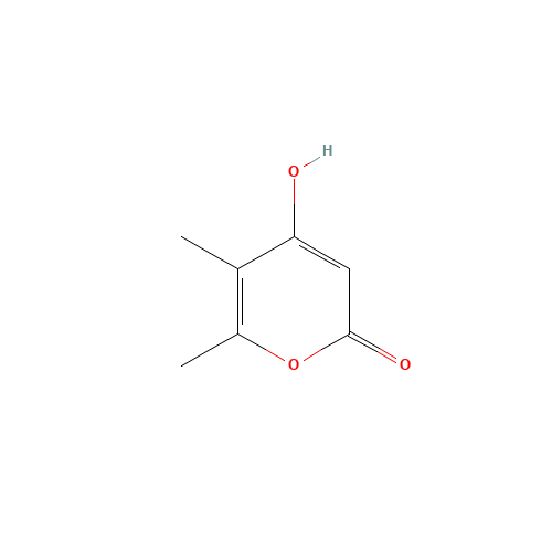 4-Hydroxy-5,6-dimethylpyran-2-one (CAS: 50405-45-3) - Chemical Structure and Molecular Formula 
