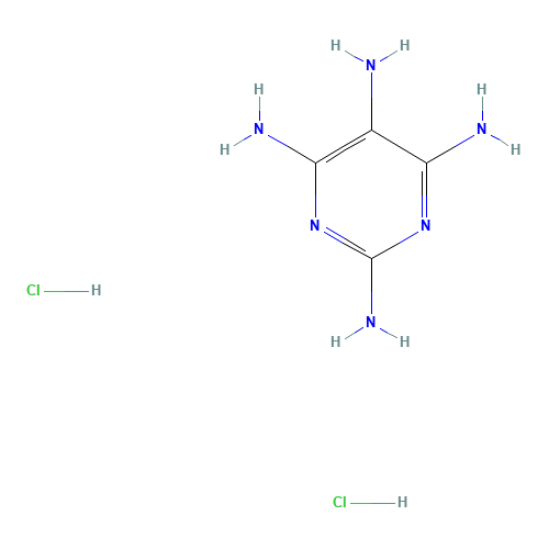 2,4,5,6-Tetraaminopyrimidine dihydrochloride (CAS: 39944-62-2) - Chemical Structure and Molecular Formula 