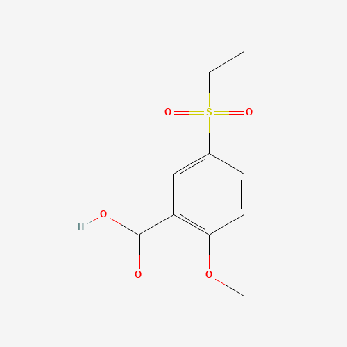 2-Methoxy-5-(ethylsulfonyl)benzoic acid (CAS: 4840-63-5) - Chemical Structure and Molecular Formula 