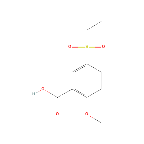 2-Methoxy-5-(ethylsulfonyl)benzoic acid (CAS: 4840-63-5) - Chemical Structure and Molecular Formula 