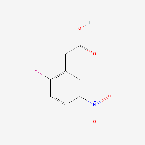 2-FLUORO-5-NITROPHENYLACETIC ACID (CAS: 195609-18-8) - Chemical Structure and Molecular Formula 